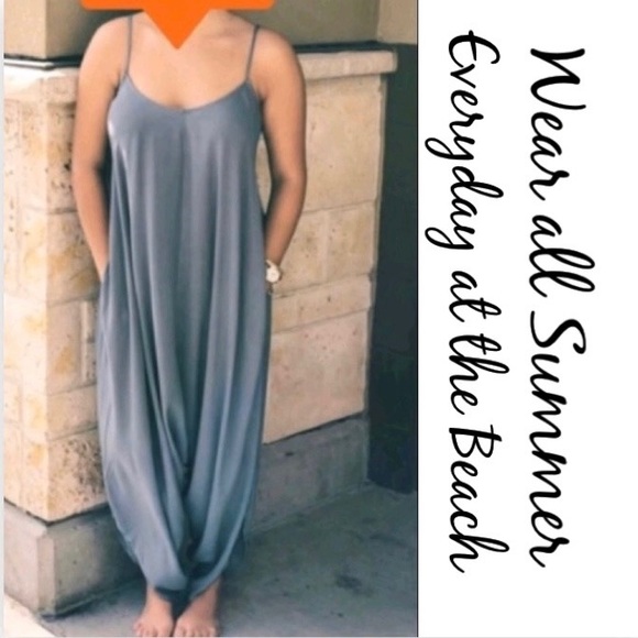 Anthropologie Dresses & Skirts - Blueish Gray Comfy Jumpsuit🌟 Small